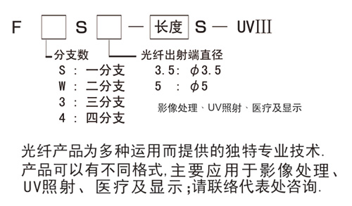 多分支光纤-光纤照明UV3型号说明