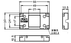 FFTQ-2121c窗口光纤传感器尺寸图