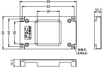 FFTQ-3535c窗口光纤传感器尺寸图