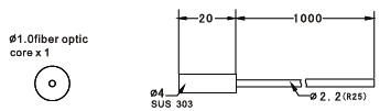 FFRD-410c漫反射光纤尺寸图